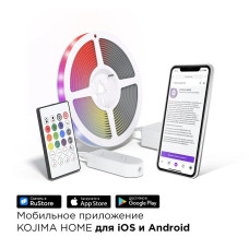 Умная адресная светодиодная лента RGB IC с Яндекс Алисой, Марусей, Google Home, Wi-Fi, Smart LED Lightstrip IP65 24W 5 метров